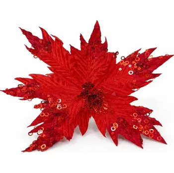 Velikonoční dekorace DECOLED Dekorace umělý květ, 30 × 23 cm, červená