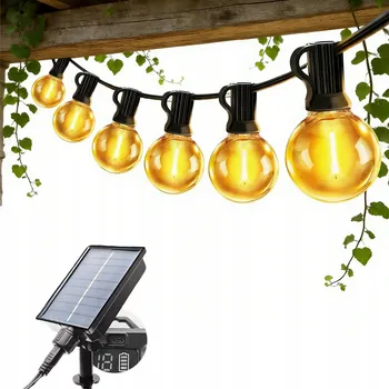 Venkovní osvětlení Solární girlanda světla, zahradní, 12 LED žárovek na balkon, 10 m, IP65