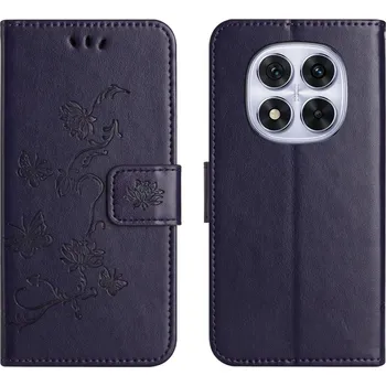 Pouzdro na mobilní telefon Flower knížkové pouzdro na Xiaomi Poco M8 5G/Redmi Note 15 5G - tmavěfialové