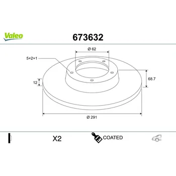 Brzdový kotouč Brzdový kotouč VALEO 673632