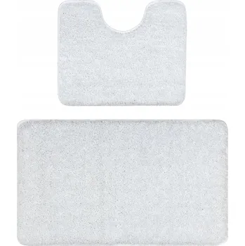 Koupelnová předložka KOUPELNOVÉ PŘEDLOŽKY 2ks 60x100 HLADKÉ bílé PROTISKLUZOVÉ MĚKKÉ #KPL224