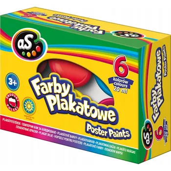 Vodová barva PLAKÁTOVÉ BARVY ASTRA SADA 6 BAREV po 20 ml