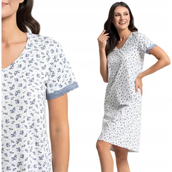 Dámská noční košile Noční košile košile Moraj s krátkým rukávem, velikost nad kolena, velikost noční