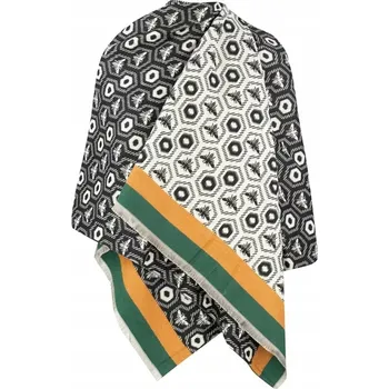 Šála Teplá šála pletená pletenina oboustranná včely (Vícebarevná || Černá)