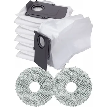 Sada příslušenství pro robotický vysavač Mopy a sáčky k vysavači ROBOROCK QRevo Pro White sada 6+2ks