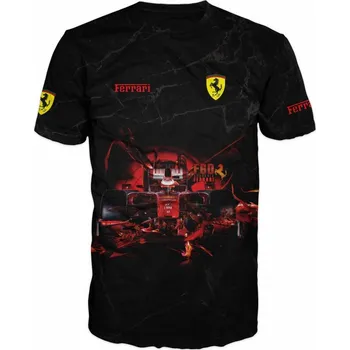 Pánské tričko tricko formule 1 Ferrari velikost: 6XL - šířka 70 cm, délka 79 cm