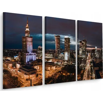 Obraz Obraz tryptych Panorama Města Varšava 3D 60x40