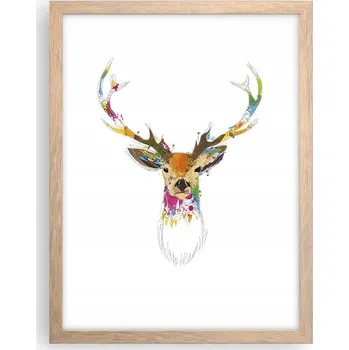 Obraz Obraz plakát v rámu světlý dub do obýváku 30x40 abstrakce plakáty na zeď