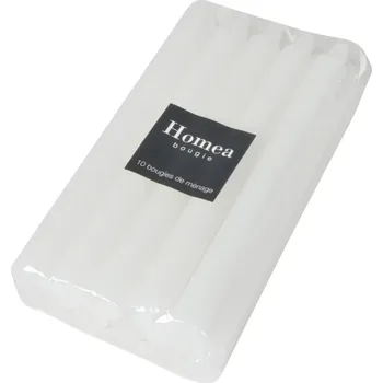 Svíčka Sada bílých stolních svíček 10 ks