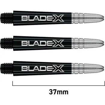 Příslušenství pro šipky Násadky Winmau Vecta Blade X Black/Silver Midi