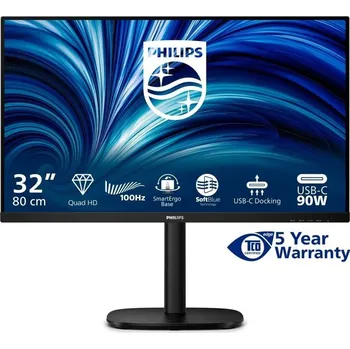 Monitor Philips MT 31,5" 32B2U3601 - 2560x1440,IPS,100Hz,1xHDMI,1xDP,USBhub,USB-C,PD,RJ45,Repro,Pivot 32B2U3601/00