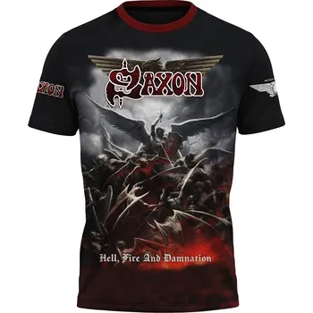 Pánské tričko tricko-celopotisk-hudebni-skupina-Saxon velikost: 6XL - šířka 70 cm, délka 79 cm