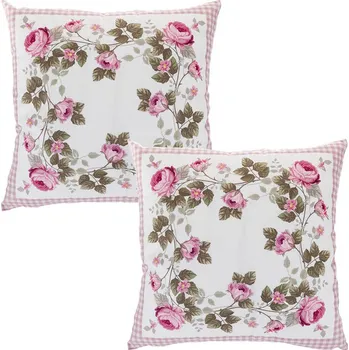 Dekorativní polštářek Sada 2 ks povlaků na polštářky PNOUCÍ RŮŽE 40 x 40 cm