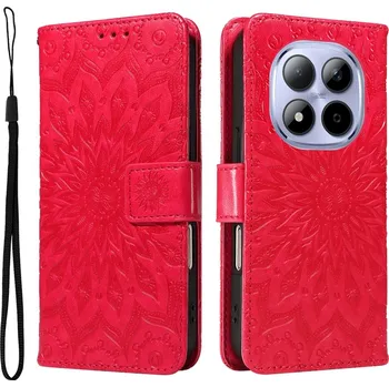 Pouzdro na mobilní telefon Sunflowers knížkové pouzdro na Xiaomi Redmi Note 15 Pro 5G - červené