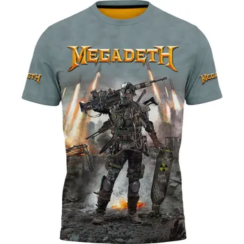 Pánské tričko metalove-sede-tricko-megadeth velikost: 7XL - šířka 73 cm, délka 80 cm