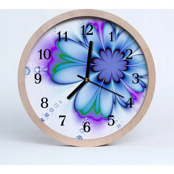 Hodiny Nástěnné hodiny z překližky Stylové Květiny 25 cm