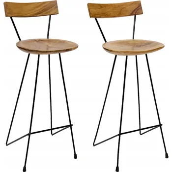 Barová židle Barová Židle Greatstore v odstínech hnědé, 103 cm, dřevěný