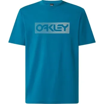 Pánské tričko Oakley pánské tričko Dual B1B Logo New Balsam | Modrá | Velikost XXL | 100% bavlna