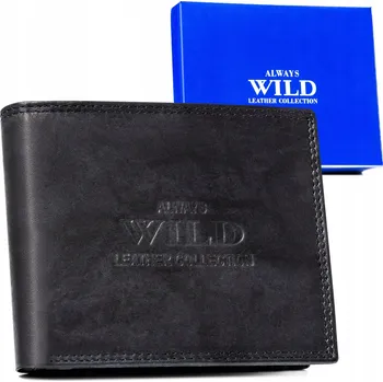 Peněženka Always Wild peněženka z pravé kůže černá - muž