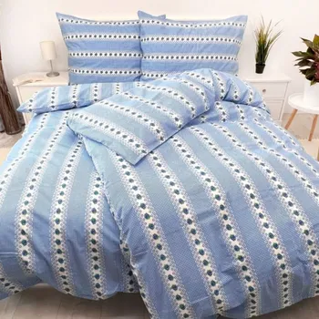 Povlečení Bavlněné povlečení 140x200 Mirabelka modrá II.jakost Zapínání: zip