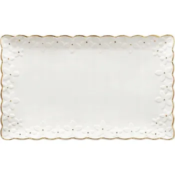 Talíř Villa italia Obdélníkový podnos Talíř na dort 31cm FIORELLA