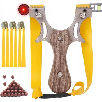 Bezpečnostní kamera Prak s mířidly lovecký + 100 kuliček + 3x gumičky