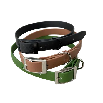 Obojek pro psa Obojek KLASIK s přezkou - šíře 25mm Barva: Neon oranžová, Velikost: S, Barva spony: Stříbrná