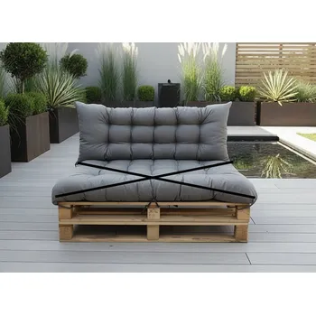 Podsedák Paletová prošívaná opěrka DARIO 120x40 cm color 23 šedá MyBestHome