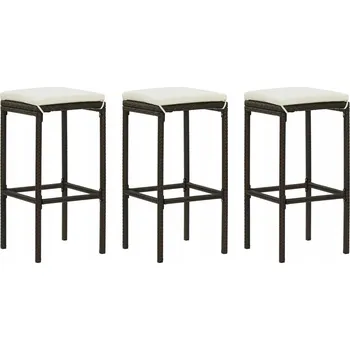 Barová židle VidaXL Barová Židle v hnědých odstínech, 76 cm, dřevěná