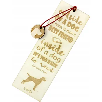 Záložka Ohař – gravírovaná záložka do knihy se psem, jméno psa