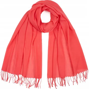 Šála Šála Samadi KORÁLOVÁ – lehký, elegantní doplněk s třásněmi, 180×70 cm