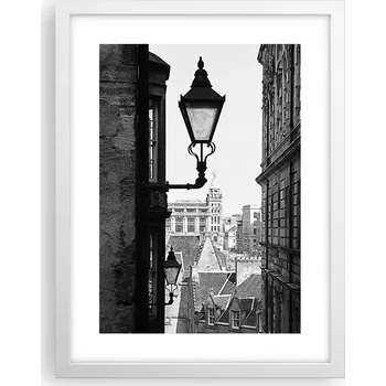 Obraz Obraz plakát v bílém rámu do obývacího pokoje 30x40 staré město foto na zeď