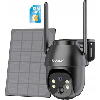 Bezpečnostní kamera IP kopulovitá kamera (dome) ieGeek TZ-SG330EU 2K 3MP CZARNE na 9600mAh 3 Mpx