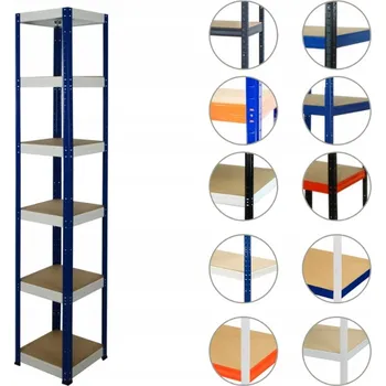 Dílenský regál Kovový skladový regál Wamar 196 x 50 x 50 cm, nosnost až 175 kg na polici