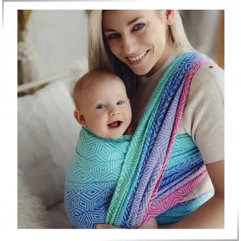 Šátek na nošení dítěte Šátek na nošení dětí tkaný Little Frog XL