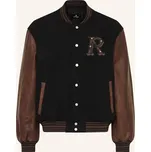 Represent Pánská Univerzitní Bunda, černá / tmavě hnědá, 50