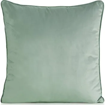 Povlak na polštářek Dekorační povlak na polštář 45x45 cm, mátová barva, s lemem, sametový