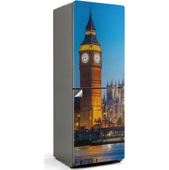 Fototapeta Ochranná Dekorativní Nálepka na Lednici Výtisk Big Ben v Londýně v noci