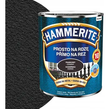 barva na kov Hammerite přímo na rez PÍSKOVÁ ČERNÁ 0,7L
