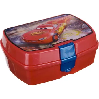 Svačinový box Krabička na svačinu 2 díly Cars 17x12,5 cm