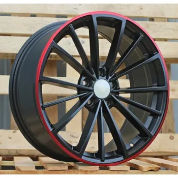 Alu kolo Alu kola Racing Line B5937, 18x7.5 5x112 ET51, černá matná + červený límec