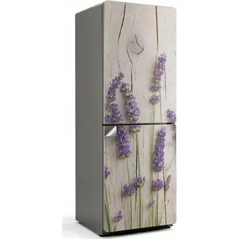 Fototapeta Dekorativní Samolepicí Nálepka na Lednici - Květy levandule na dřevěném pozadí