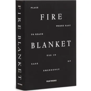 Odkapávač na nádobí Hasicí deka, černá, laminát, Printworks