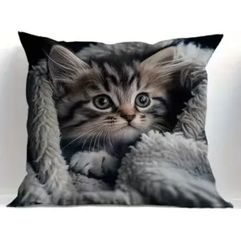 Polštář Povlak na polštář kočka (19)