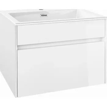 Koupelnový nábytek kielle Nefia - Skříňka s umyvadlem 60 cm, lesklá bílá 50027S600