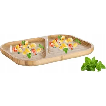 Talíř Mělký jídelní talíř Domosfera bambusové talíře banquet