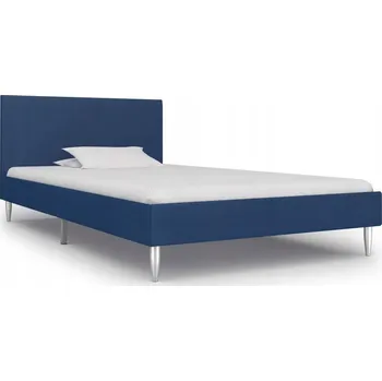 Postel Rám Postele ze dřeva a železa, modrý, 208x95x81 cm, Matrace 90x200 cm