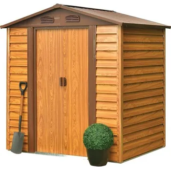 Zahradní domek Strend Pro Garden 2172910 Domeček Strend Pro, zahradní, plech, hnědý, 193x152x203 cm