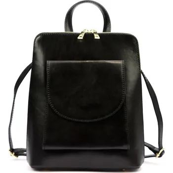 Městský batoh Dámský kožený batoh Patrizia 518-014 černý