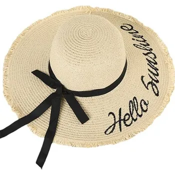 Klobouk Slaměný dámský klobouk 56-58cm Hello sunshine